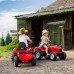 Pedalinis traktorius vaikams su priekaba raudonas nuo 3 metų FALK Massey Ferguson