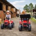 Pedalinis traktorius vaikams su priekaba raudonas nuo 3 metų FALK Massey Ferguson