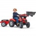 Pedalinis traktorius vaikams su priekaba raudonas nuo 3 metų FALK Massey Ferguson