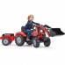 Pedalinis traktorius vaikams su priekaba raudonas nuo 3 metų FALK Massey Ferguson
