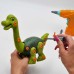 Dinozaurų varžtų konstruktoriaus rinkinys + grąžtas, 31 vnt. WOOPIE Dinozaurų varžtų konstruktoriaus rinkinys + grąžtas, 31 vnt. WOOPIE