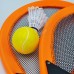 Didelių vaikiškų badmintono rakečių rinkinys + plunksninė WOOPIE 