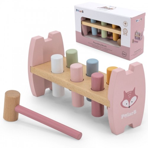 Medinis žaislas su plaktuku Fox Montessori VIGA PolarB Medinis žaislas su plaktuku Fox Montessori VIGA PolarB