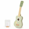 Medinė ukulele gitara vaikams, žalia, su natomis Viga