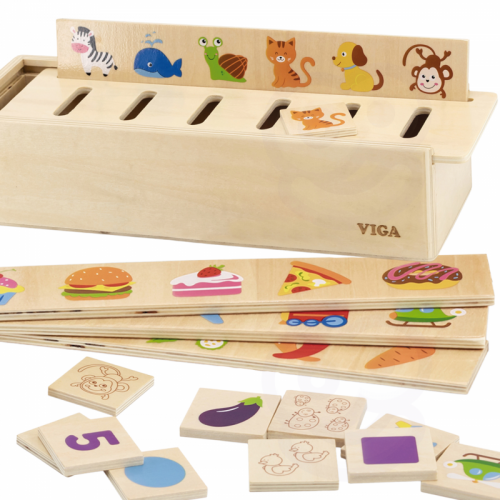 Medinis edukacinis rūšiavimo žaidimas Gyvūnai Vaisiai Daržovės Montessori VIGA Medinis edukacinis rūšiavimo žaidimas Gyvūnai Vaisiai Daržovės Montessori VIGA