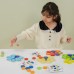 Medinis spalvų derinimo žaidimas „Pevo uodega Montessori“ + kortelės VIGA