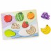 Medinė dėlionė Montessori 2-in-1 dėlionės vaisių figūrėlės VIGA