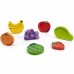 Medinė dėlionė Montessori 2-in-1 dėlionės vaisių figūrėlės VIGA