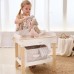 Medinis 2-in-1 lėlių vystymo stalas su vonelėmis VIGA