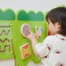 Medinė sensorinė-manipuliacinė Montessori edukacinė lenta vaikams – FSC sertifikuota VIGA „Krokodilas