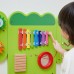 Medinė sensorinė-manipuliacinė Montessori edukacinė lenta vaikams – FSC sertifikuota VIGA „Krokodilas