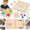 Žaidimų stalas vaikams medinis 4-in-1 ledo ritulys, kerlingas, boulingas ir Ludo