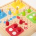Žaidimų stalas vaikams medinis 4-in-1 ledo ritulys, kerlingas, boulingas ir Ludo