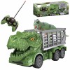 Nuotolinio Valdymo Automobilis Dinozauras Žalias + Figūrėlė WOOPIE