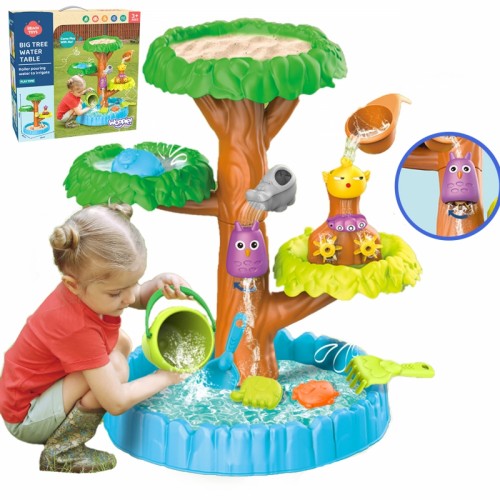 Vandens staliukas 2in1 smėlio dėžė „Happy Tree“ 8 vnt. WOOPIE 