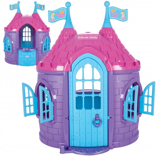 Sodo žaidimų pilis vaikams „Princesė ir riteris“ violetinė WOOPIE