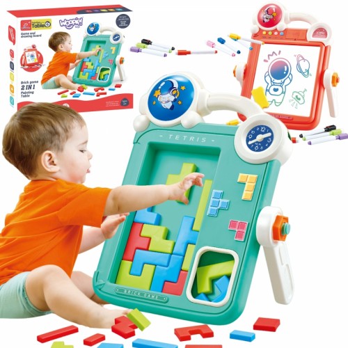 Dvipusė piešimo lenta 2 viename Tetris žaidimas WOOPIE