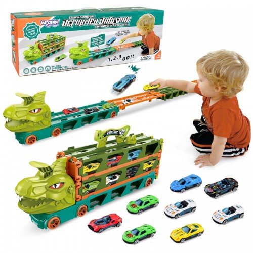 Žaislinis sunkvežimis, dinozaurų bėgis, 2,1 m, automobiliams WOOPIE