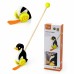 Medinis pingvinų stūmiklis „Viga Toys“ Medinis pingvinų stūmiklis „Viga Toys“