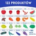 Rinkinys virtuvei, parduotuvei, daržovėms, vaisiams, 120 vnt. WOOPIE