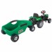 Didelis „PowerTrac“ pedalais minamas traktorius su XXL priekaba WOOPIE