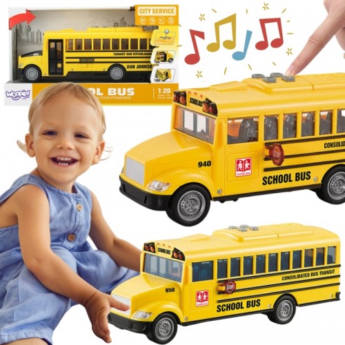 Interaktyvus elektrinis mokyklinis autobusas 1:20 WOOPIE