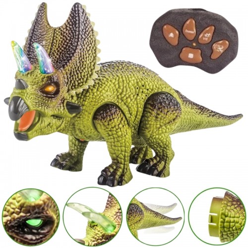 Nuotolinio valdymo RC dinozaurų robotas Triceratops WOOPIE 