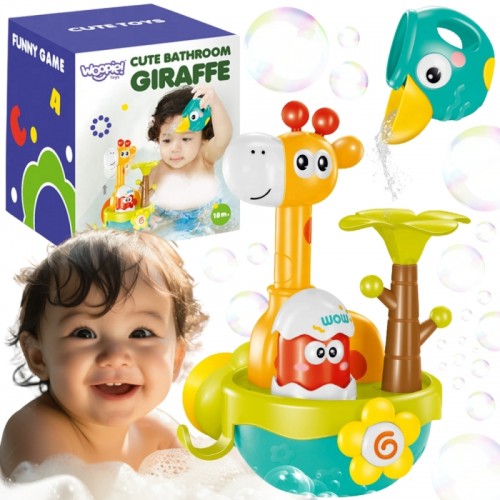 Žirafos vonios žaislas su siurbimo puodelio piltuvu WOOPIE BABY Žirafos vonios žaislas su siurbimo puodelio piltuvu WOOPIE BABY