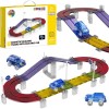 Magnetinė automobilių lenktynių trasa + automobilis 76 vnt. WOOPIE