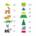 Magnetiniai konstruktoriai 3D edukacinis rinkinys reti gyvūnai 45 vnt. WOOPIE
