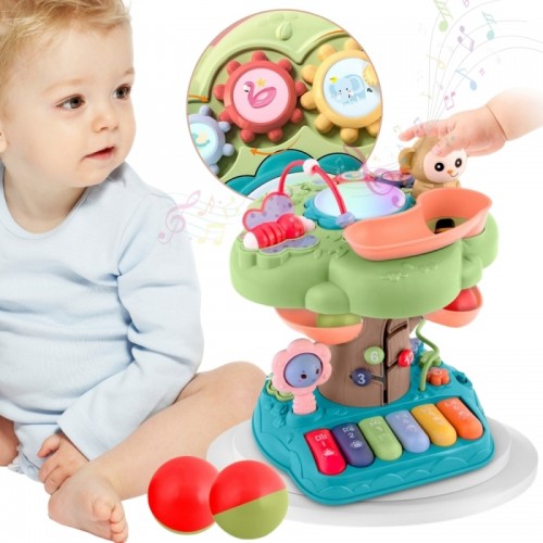Interaktyvus edukacinis medis kūdikiams LED pianinas WOOPIE