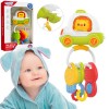 Interaktyvus žaislinis automobilis su nuotolinio valdymo pulteliu ir raktais, barškutis, kramtukas Woopie Baby