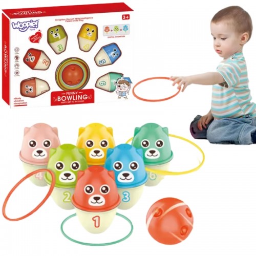 Boulingas vaikams, spalvingi meškiukai 3in1 WOOPIE Boulingas vaikams, spalvingi meškiukai 3in1 WOOPIE
