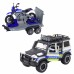 Policijos visureigis su motociklo priekaba ir komplektu WOOPIE Policijos visureigis su motociklo priekaba ir komplektu WOOPIE