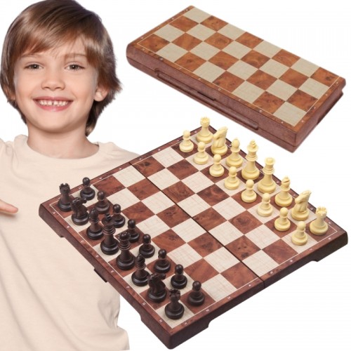 Šachmatai magnetinės šaškės 2 viename WOOPIE