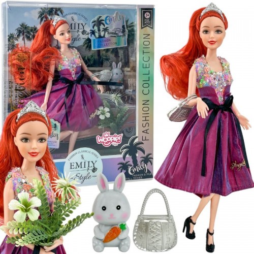 Lėlė 32 cm - stilinga princesė su rožine suknele + aksesuarai WOOPIE ROYAL Emi Lėlė 32 cm - stilinga princesė su rožine suknele + aksesuarai WOOPIE ROYAL Emi
