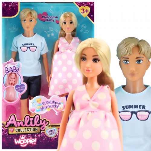 Šeimos nėščiojo tėčio kūdikio lėlės rinkinys WOOPIE ROYAL Lily Šeimos nėščiojo tėčio kūdikio lėlės rinkinys WOOPIE ROYAL Lily