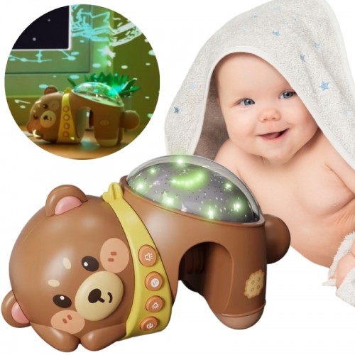 Žvaigždžių projektoriaus meškiuko naktinė lemputė vaikams WOOPIE BABY Žvaigždžių projektoriaus meškiuko naktinė lemputė vaikams WOOPIE BABY