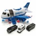 Sulankstomas policijos lėktuvų transporteris su 3 policijos automobiliais, XL rinkinys, kelio ženklai WOOPIE Sulankstomas policijos lėktuvų transporteris su 3 policijos automobiliais, XL rinkinys, kelio ženklai WOOPIE