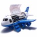 Sulankstomas policijos lėktuvų transporteris su 3 policijos automobiliais, XL rinkinys, kelio ženklai WOOPIE Sulankstomas policijos lėktuvų transporteris su 3 policijos automobiliais, XL rinkinys, kelio ženklai WOOPIE
