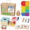 Edukacinė 6 viename sensorinė dėžutė 7-8 mėn. 26 vnt. FSC WOOPIE GREEN Box XXL Montessori Edukacinė 6 viename sensorinė dėžutė 7-8 mėn. 26 vnt. FSC WOOPIE GREEN Box XXL Montessori