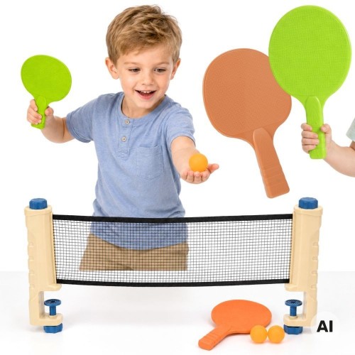 6 dalių stalo teniso (pingpongo) rinkinys su tinkleliu WOOPIE 6 dalių stalo teniso (pingpongo) rinkinys su tinkleliu WOOPIE