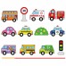 Mediniai susipynę siūlai, suvarstomi Montessori automobiliai „Viga“