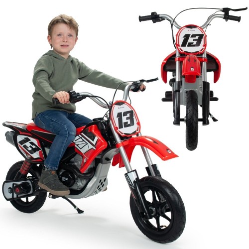Elektrinis krosinis motociklas vaikams raudonas INJUSA Motor Cross 24V