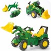 Pedalinis traktorius su kaušu, žalias Rolly Toys rollyFarmtrac John Deere 7930