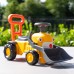 Paspiriamas traktorius-ekskavatorius vaikams su kaušu ir garsiniu signalu – 1–3 metų vaikams FALK Komatsu
