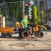 Ekskavatorius-traktorius, oranžinis su priekaba, kilnojamuoju kaušu nuo 3 metų FALK Case IH