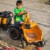 Ekskavatorius-traktorius, oranžinis su priekaba, kilnojamuoju kaušu nuo 3 metų FALK Case IH
