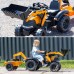 Pedalinis traktorius vaikams su ekskavatoriumi, priekiniu krautuvu ir priekaba – 3–7 metų vaikams FALK Case CE