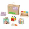 Žaislų dėžutė edukacinė 5in1 sensorinė dėžutė 11-12 mėnesių TOOKY TOY XXL Montessori